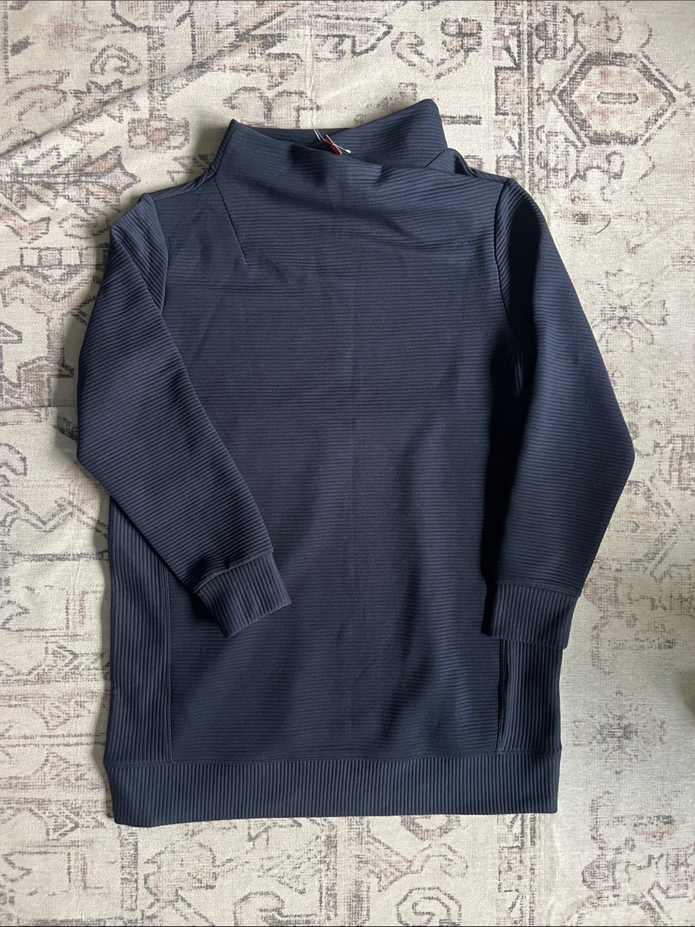 Overlap Active Tunic Turtleneck Sweater